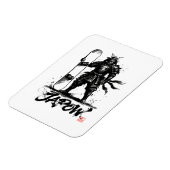 Magnet Flexible Snowboard Brush Art - Standing Samurai snowboard (Côté Gauche)