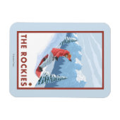 Magnet Flexible Snowboarder - Les Rocheuses (Horizontal)