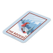 Magnet Flexible Snowboarder - Les Rocheuses (Côté Gauche)