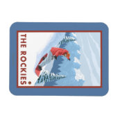 Magnet Flexible Snowboarder - Les Rocheuses (Horizontal)