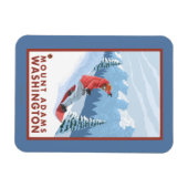 Magnet Flexible Snowboarder Scene - Mount Adams, Washington (Horizontal)