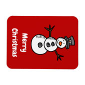 Magnet Flexible Snowman (Horizontal)