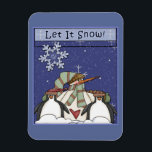Magnet Flexible Snowman et pingouins<br><div class="desc">Belle conception de Noël fantaisiste. Idéal comme un petit cadeau pour la famille,  les amis,  les partenaires d'affaires et les clients.</div>