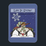 Magnet Flexible Snowman et pingouins<br><div class="desc">Belle conception de Noël fantaisiste. Idéal comme un petit cadeau pour la famille,  les amis,  les partenaires d'affaires et les clients.</div>