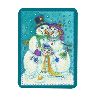 Magnet Flexible Snowman Family