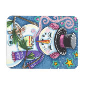 MAGNET FLEXIBLE SNOWMAN, GINGERPREAD MAN & MUG OF CHOCOLAT CHAUD (Horizontal)