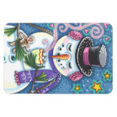MAGNET FLEXIBLE SNOWMAN, GINGERPREAD MAN & MUG OF CHOCOLAT CHAUD (Horizontal)