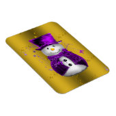 Magnet Flexible Snowman violet à Noël d'or (Côté Droit)