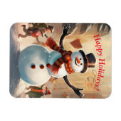 Magnet Flexible "Snowy Delight" Snowman (Horizontal)
