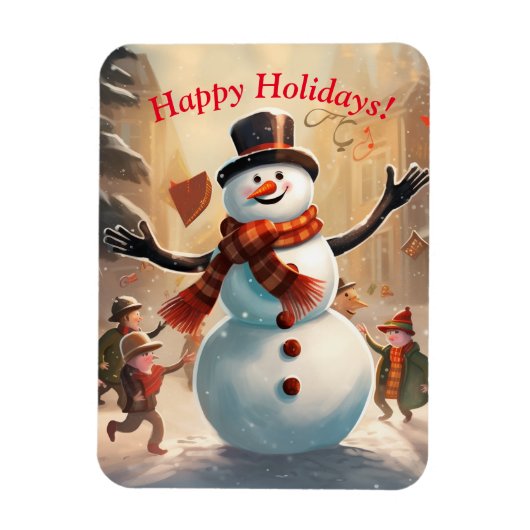 Magnet Flexible "Snowy Delight" Snowman (Vertical)