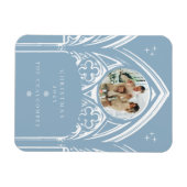 Magnet Flexible Snowy Gothique Hiver Fairytale Noël Photo (Horizontal)