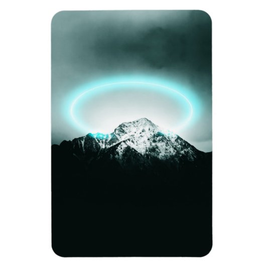 Magnet Flexible Snowy mountain mysterious blue neon light (Vertical)