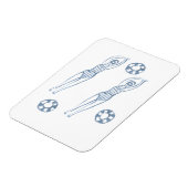 Magnet Flexible Snychro artistique nageurs Illustration bleue (Côté Gauche)