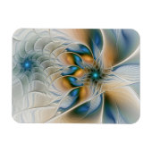 Magnet Flexible Soaring, Abstract Fantasy Fractal Art With Blue (Horizontal)