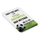 Magnet Flexible Soccer Bar Mitzvah Enregistrer la date (Côté Droit)
