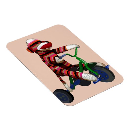 Magnet Flexible Sock Monkey Tricycle (Côté Droit)