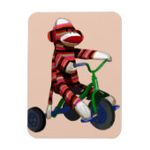Magnet Flexible Sock Monkey Tricycle (Vertical)