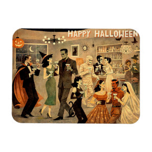 Magnet Flexible Soirée Martini Halloween Rétro Milieu de Siècle 40