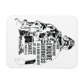 Magnet Flexible Soldat de Jésus-Christ - Armée de la Foi chrétienn (Horizontal)