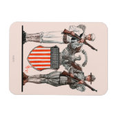 Magnet Flexible Soldat, marin et bouclier américain (Horizontal)