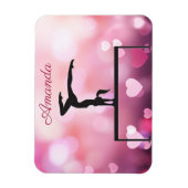 Magnet Flexible Solde de gymnastique Coeurs rose poutre (Vertical)