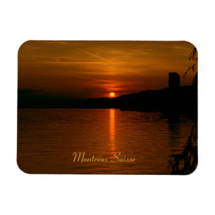 Magnet Flexible Soleil couchant Montreux Suisse Flexi Aimant