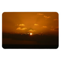 Soleil Derrière les nuages I Orange Sunset Photo