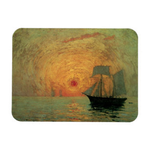 Magnet Flexible Soleil rouge par Maxime Maufra, impressionnisme Vi