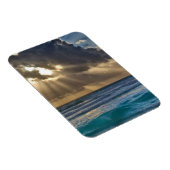Magnet Flexible Soleil Traversant Les Nuages Au-Dessus De La Mer (Côté Droit)