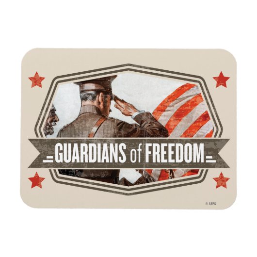 Magnet Flexible Solider-Guardian de la liberté (Horizontal)