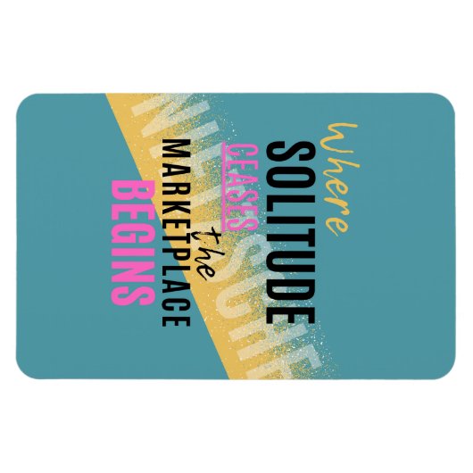 Magnet Flexible Solitude Introspection Introvert Nietzsche quote (Horizontal)