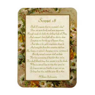 Magnet Flexible Sonnet 18 de Shakespeare