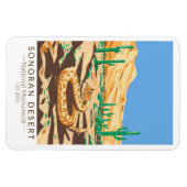 Magnet Flexible Sonoran Désert National Monument Rattlesnake Retro (Horizontal)