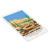 Magnet Flexible Sonoran Désert National Monument Rattlesnake Retro (Côté Droit)