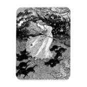 Magnet Flexible Sorcière avec chats (Vertical)