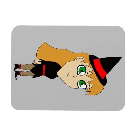 Magnet Flexible sorcière chibi (Horizontal)