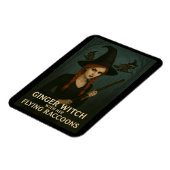Magnet Flexible Sorcière de gingembre avec ses ratons volants (Côté Gauche)