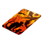 Magnet Flexible Sorcière d'Halloween avec un chat noir (Côté Gauche)