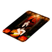 Magnet Flexible Sorcière d'Halloween et citrouille (Côté Gauche)