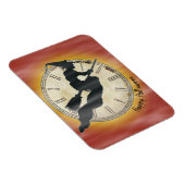 Magnet Flexible Sorcière d'Halloween rétro dans une chambre (Côté Droit)