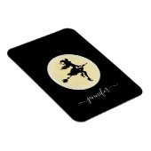 Magnet Flexible Sorcière sur un balai personnalisé (Côté Droit)