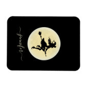 Magnet Flexible Sorcière sur un balai personnalisé (Horizontal)