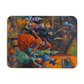 Magnet Flexible Sorcières dansent ensemble à Halloween, Park (Horizontal)