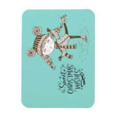 Magnet Flexible Souhaits de Noël doux Patinage sur glace (Vertical)