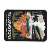 Magnet Flexible Source chaude du parc national de Yellowstone (Horizontal)