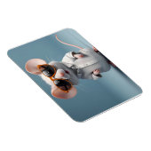 Magnet Flexible Souris drôle avec lunettes (Côté Droit)