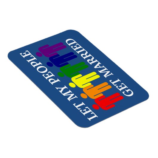 Magnet Flexible Soutenez le mariage homosexuel Laissez mon peuple  (Côté Droit)