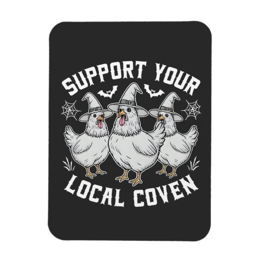 Magnet Flexible Soutenez votre Coven Roster local Halloween Éffray (Vertical)