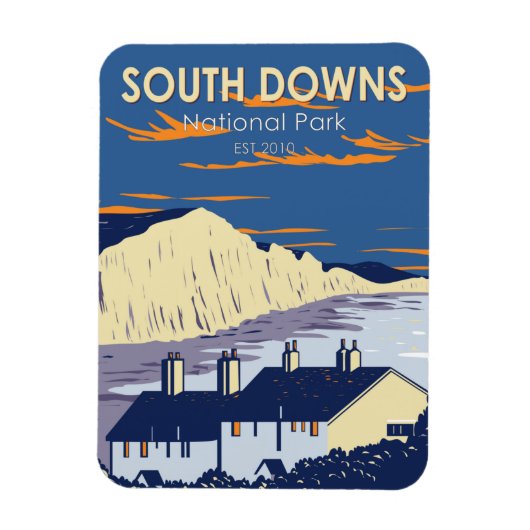 Magnet Flexible South Downs National Park Sept Soeurs Angleterre (Vertical)