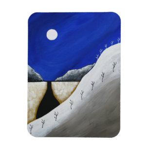 Magnet Flexible Southwest Desert Winter Arizona Folk Art